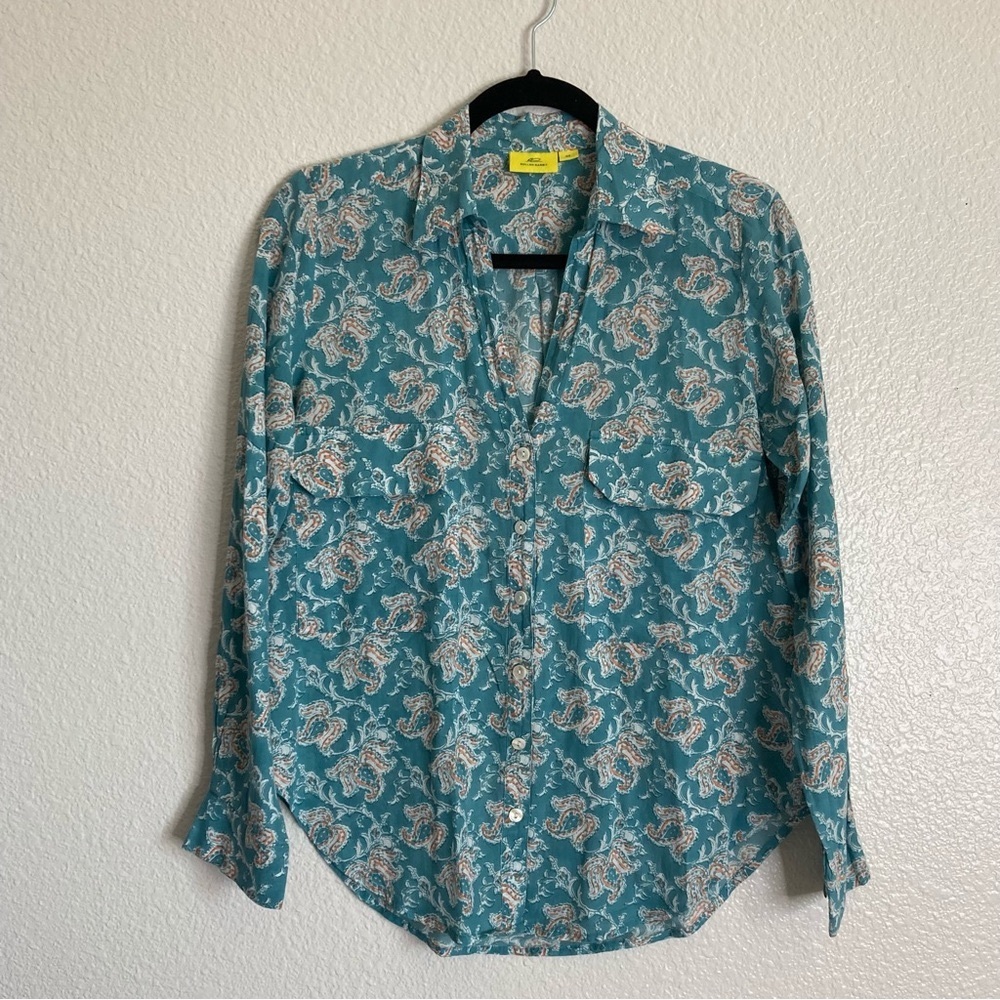 Roller Rabbit Button Down Patch Packets Shirt Xs - image 1